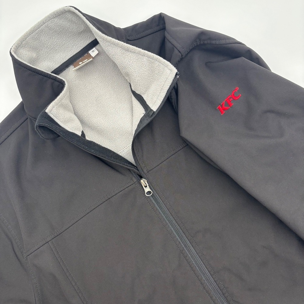 Barco Uniforms KFC Jacket Sm Black Full‎ Zip Fleece Lined Kentucky Fried Chicken